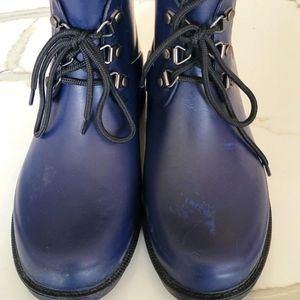 Dark blue Rain and Snow Ankle Boots